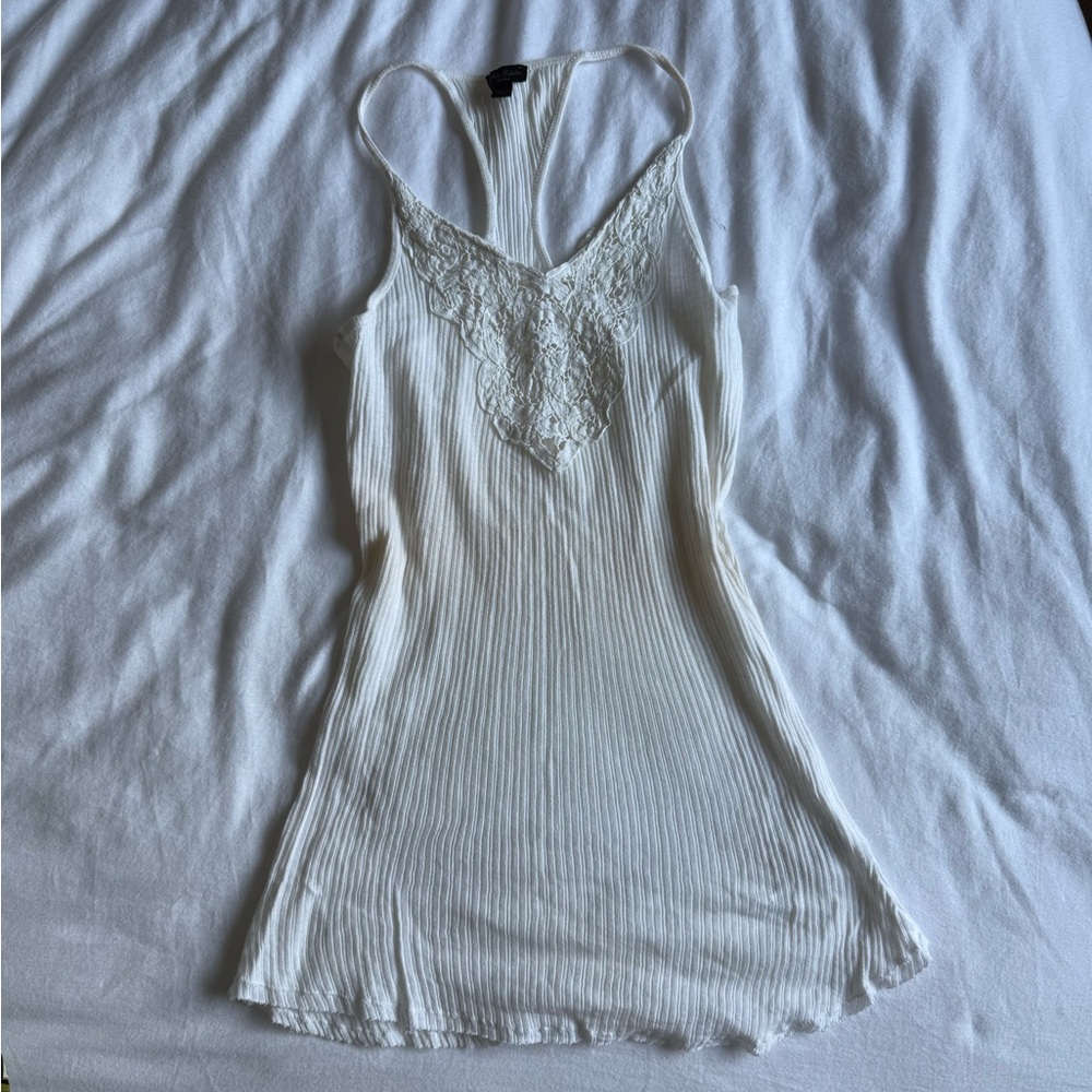 aritzia wilfred y2k 2000s aesthetic coquette girly white tank top shirt